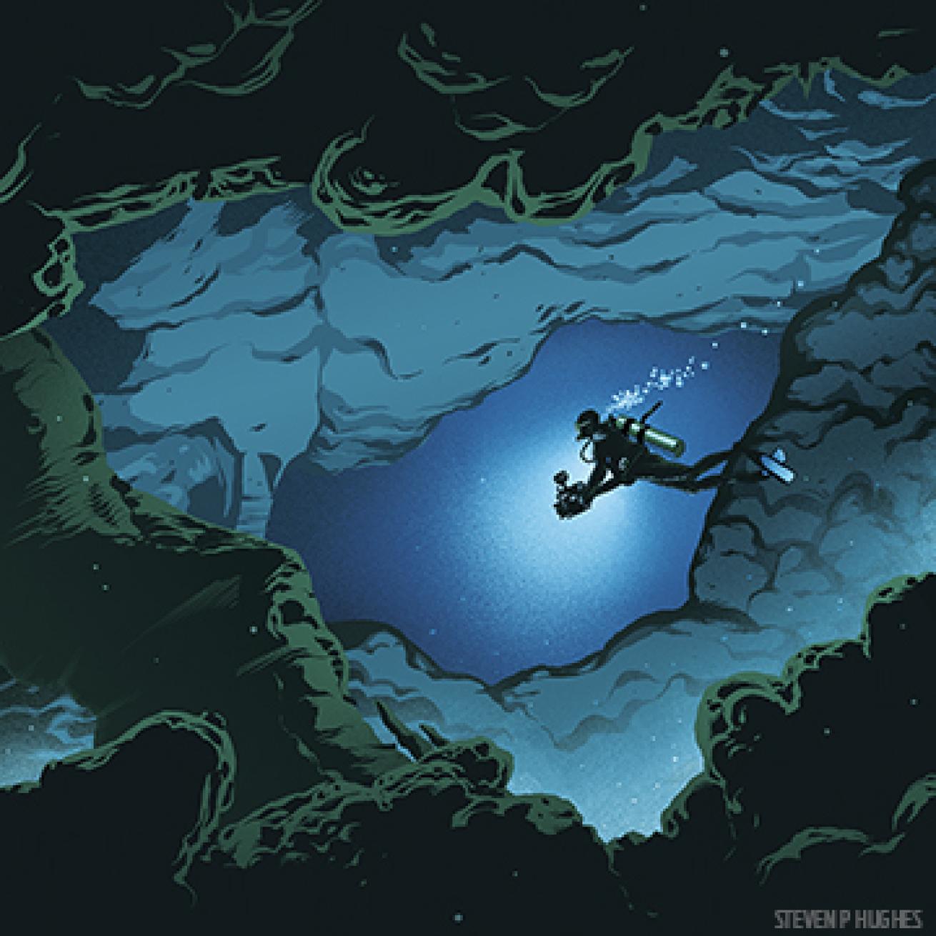 Illustration of Cave Diver