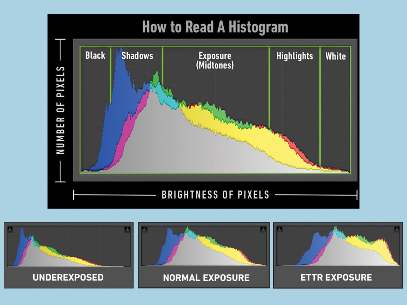 A histogram chart showing levels of exposure. 