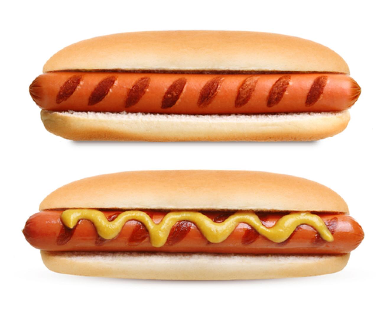 two hot dogs 