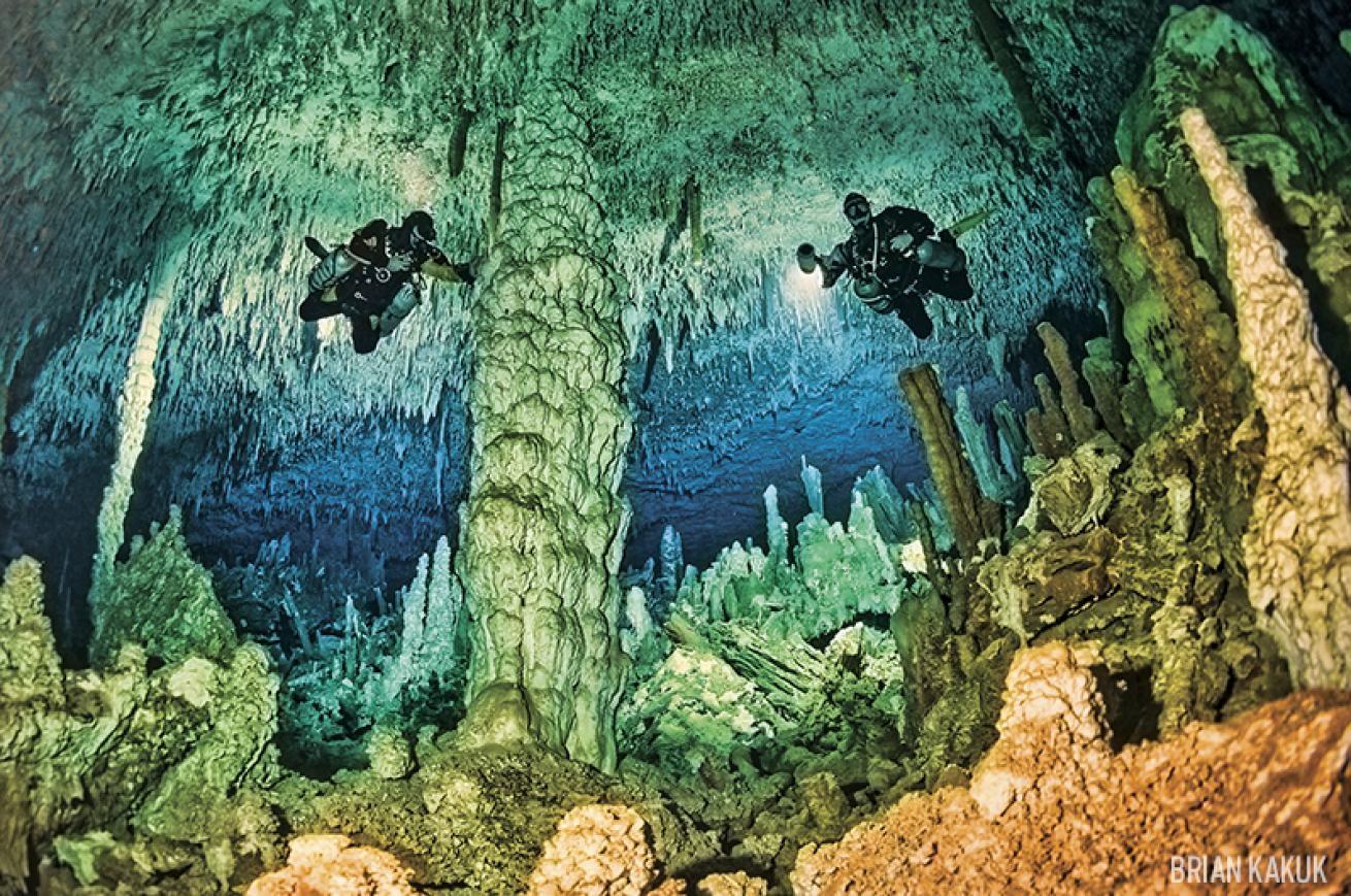 Cave Diving in Dan's Cave, Bahamas