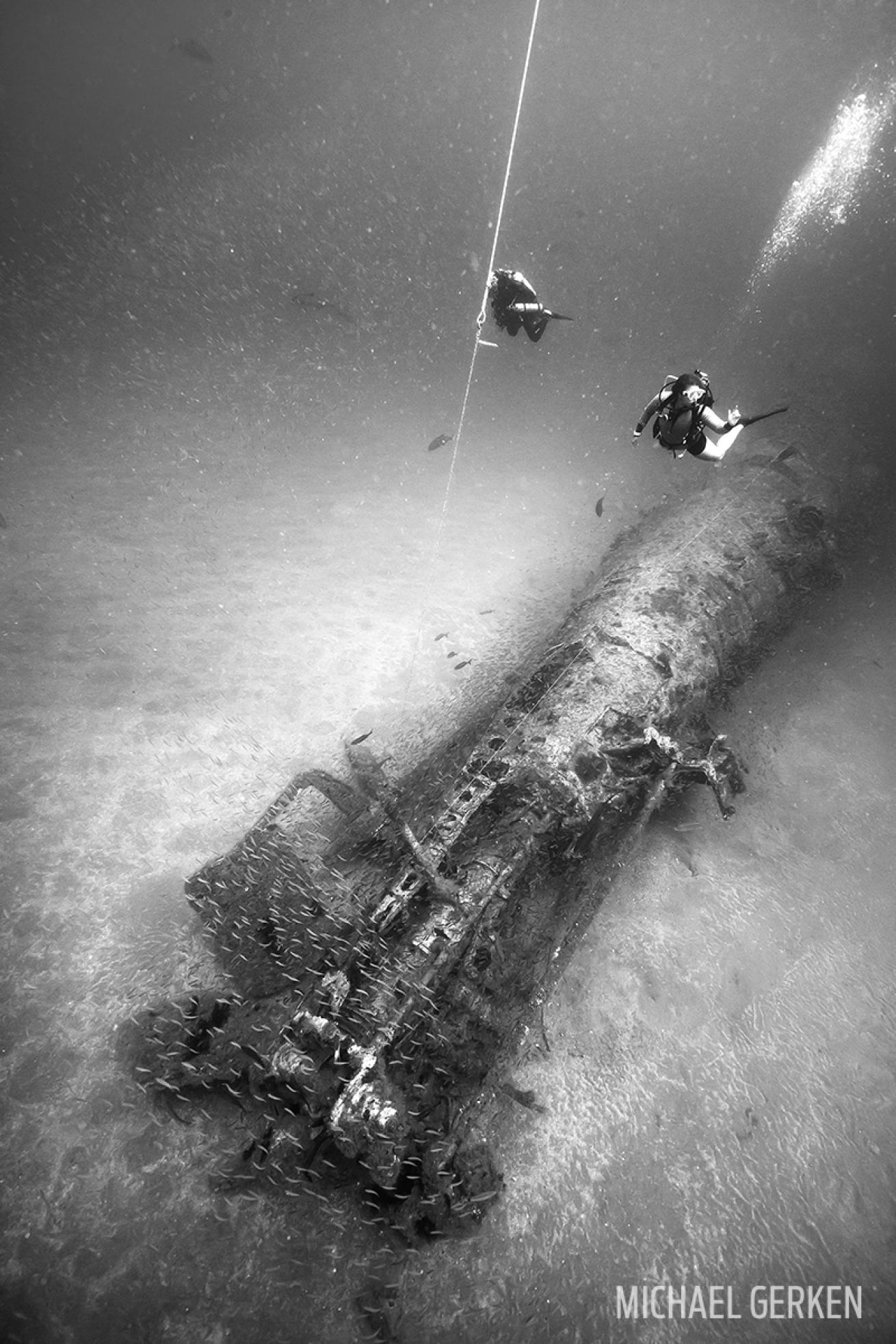 Underwater Photo Divers U-352 North Carolina Submarine Wreck Dive