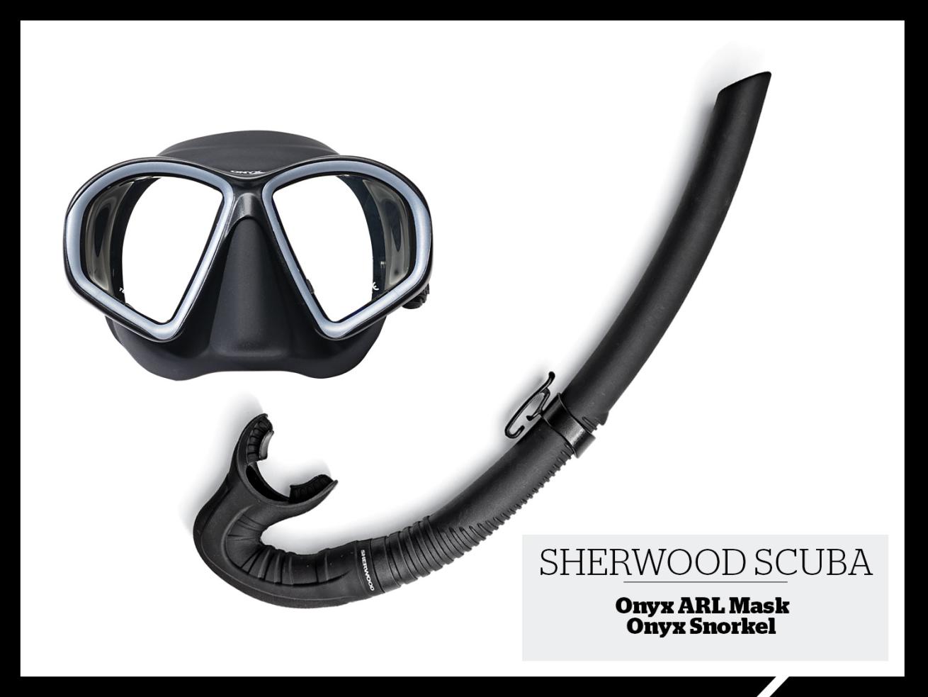 Sherwood Scuba Freediving mask and snorkel Onyx set