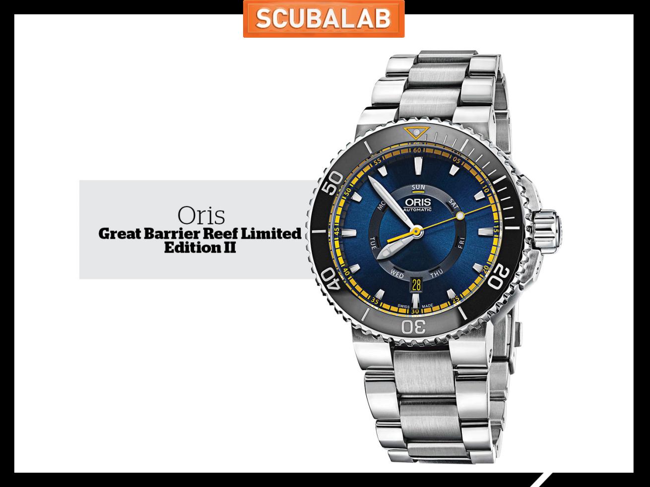 Oris Great Barrier Reef limited Edition II dive watch.