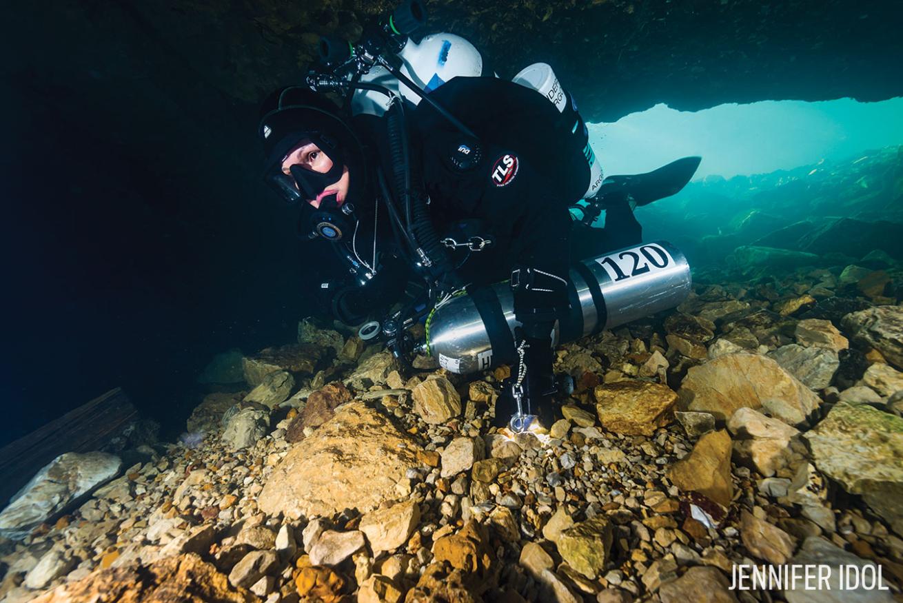 Cave Diving and Adding Extra Tanks Underwater