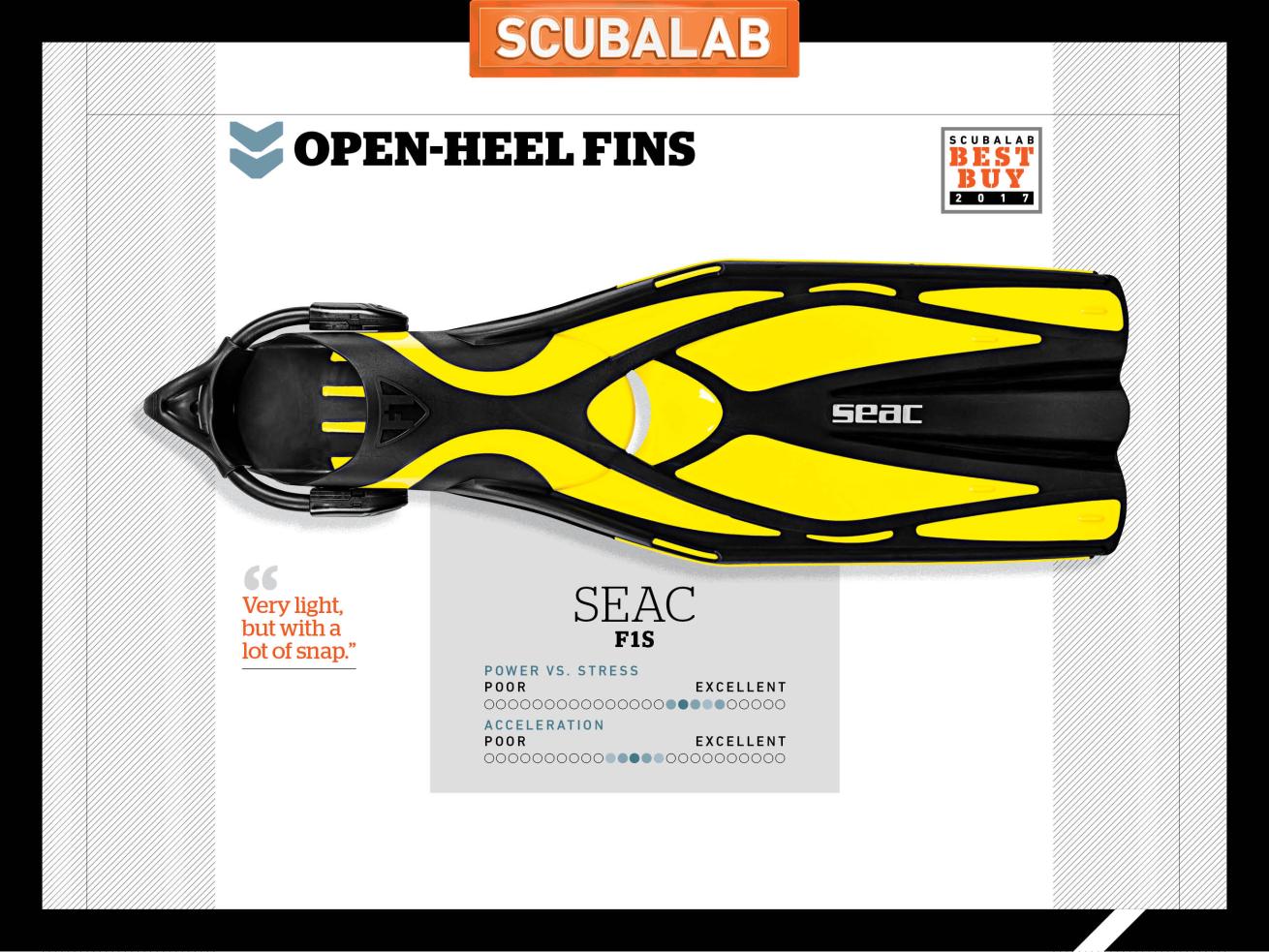 Seac F1S Scuba Diving Fin ScubaLab Review Test