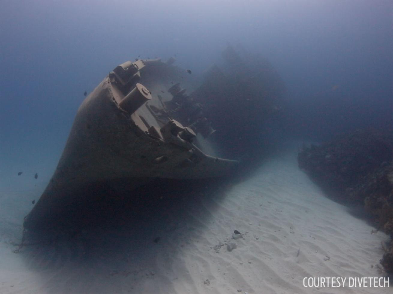 Grand Cayman's Kittiwake wreck has been pushed over by Tropical Storm Nate