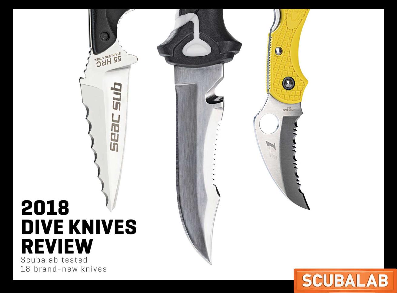 18 Brand-New Dive Knives Tested By ScubaLab