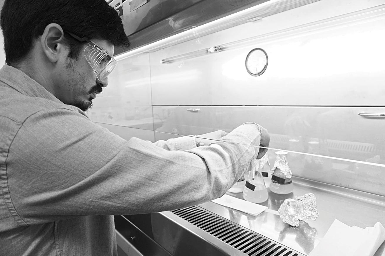Jose Loureiro analyzes samples