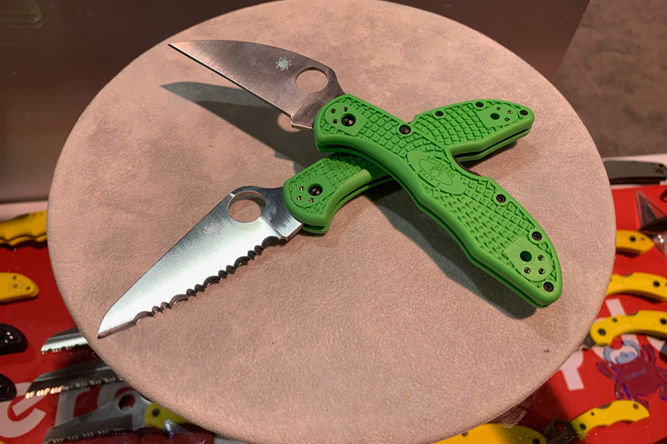 SpyderCo Salt 2 Green LC200N Wharncliffe dive knife