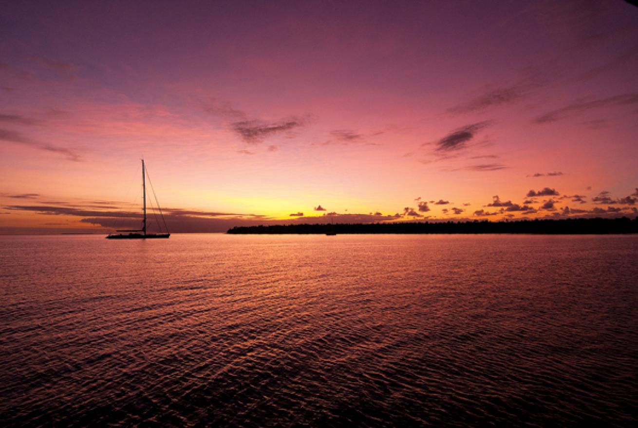 sunset in Tonga