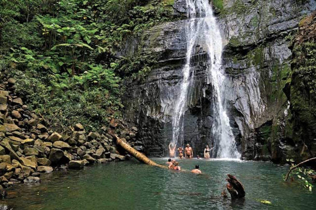 Cocos Island waterfall