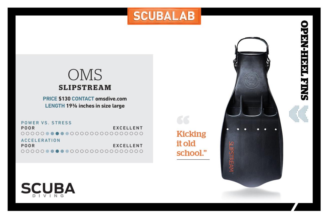 ScubaLab fin review OMS Slipstream