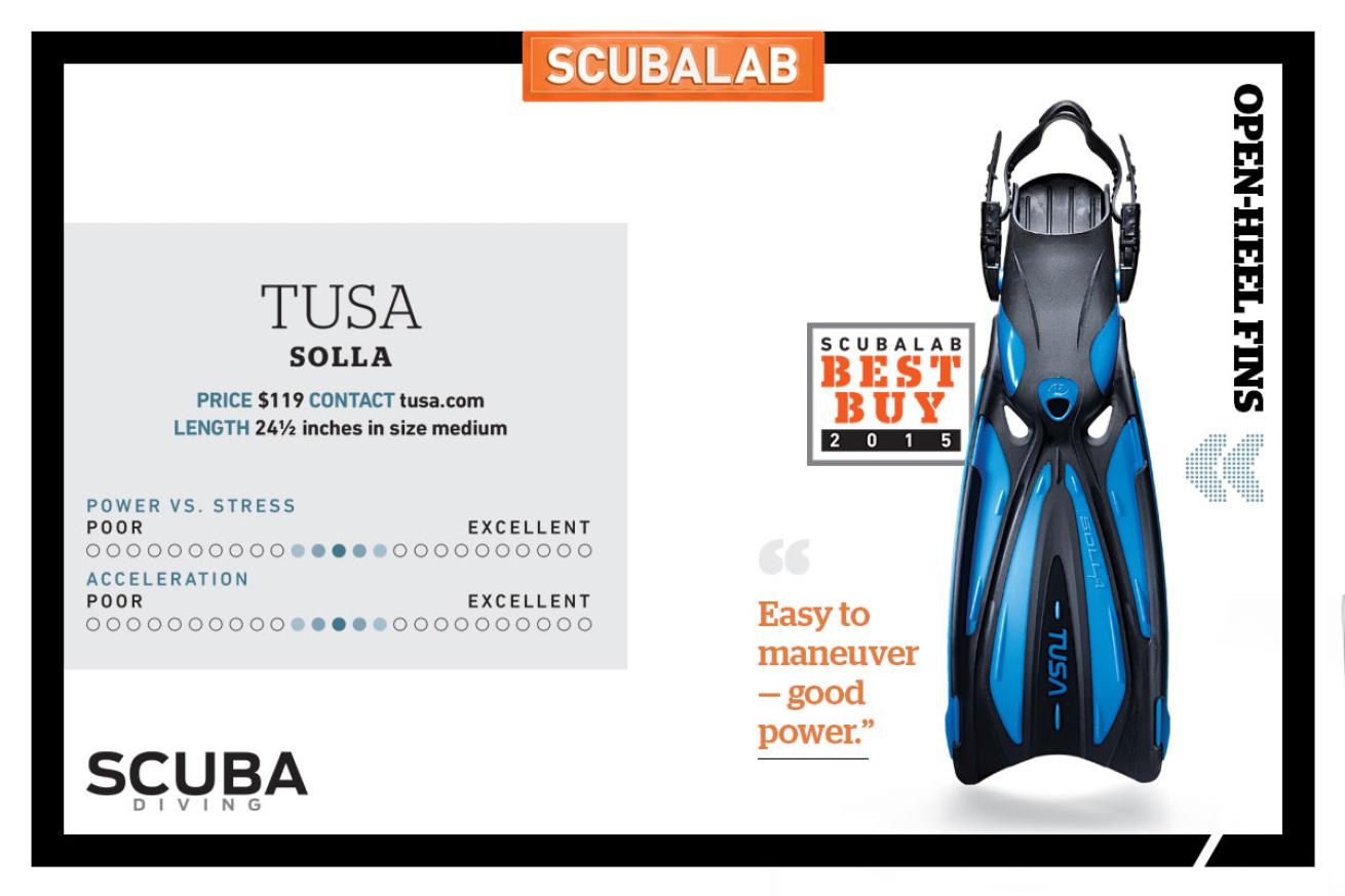 ScubaLab fin review TUSA Solla