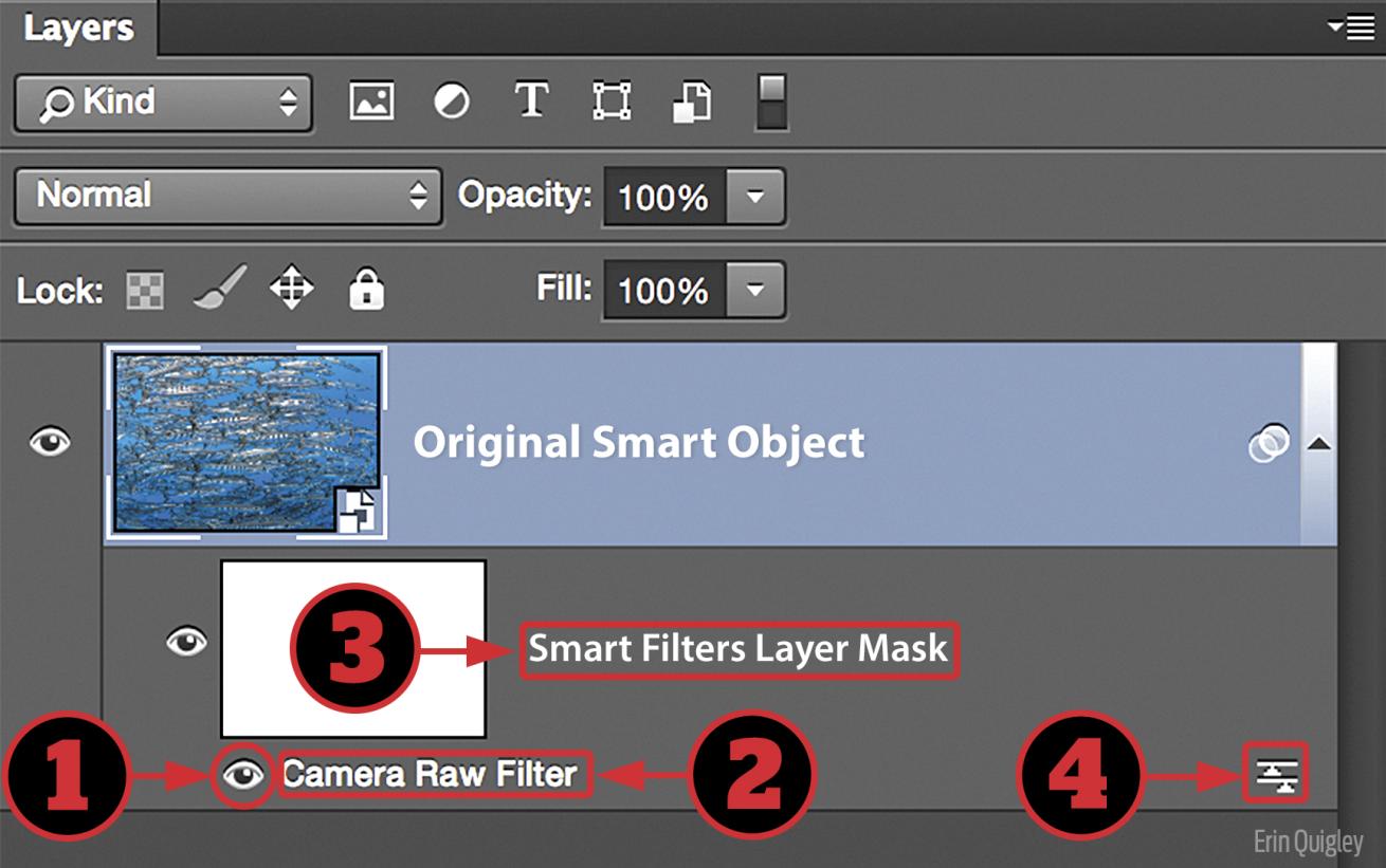 Functions of a Smart Filter in Photoshop