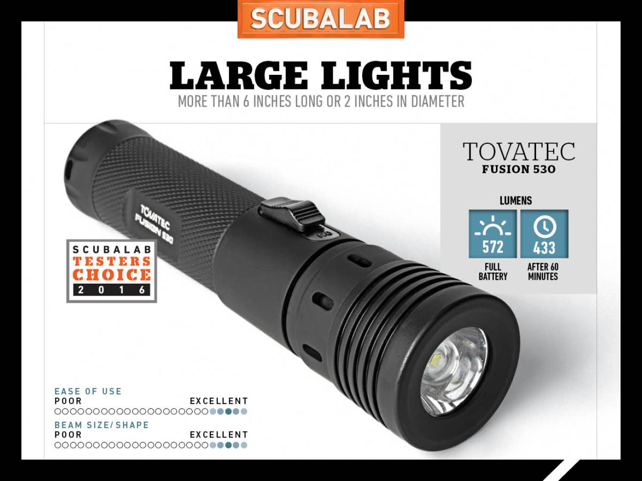 Tovatec Fusion 530 Scuba Diving Light Reviewed by ScubaLab