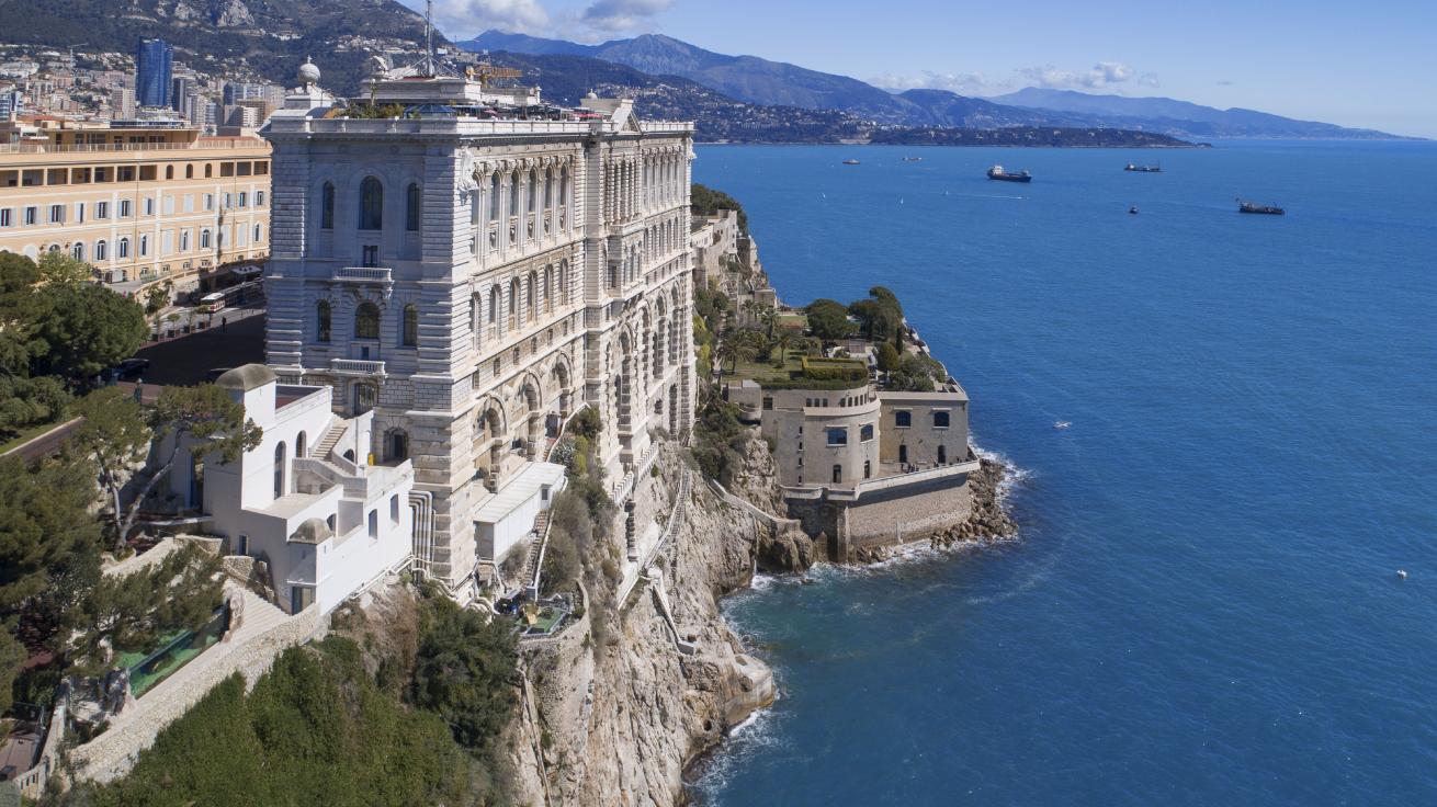 Exterior of Musée Océanographique de Monaco. 