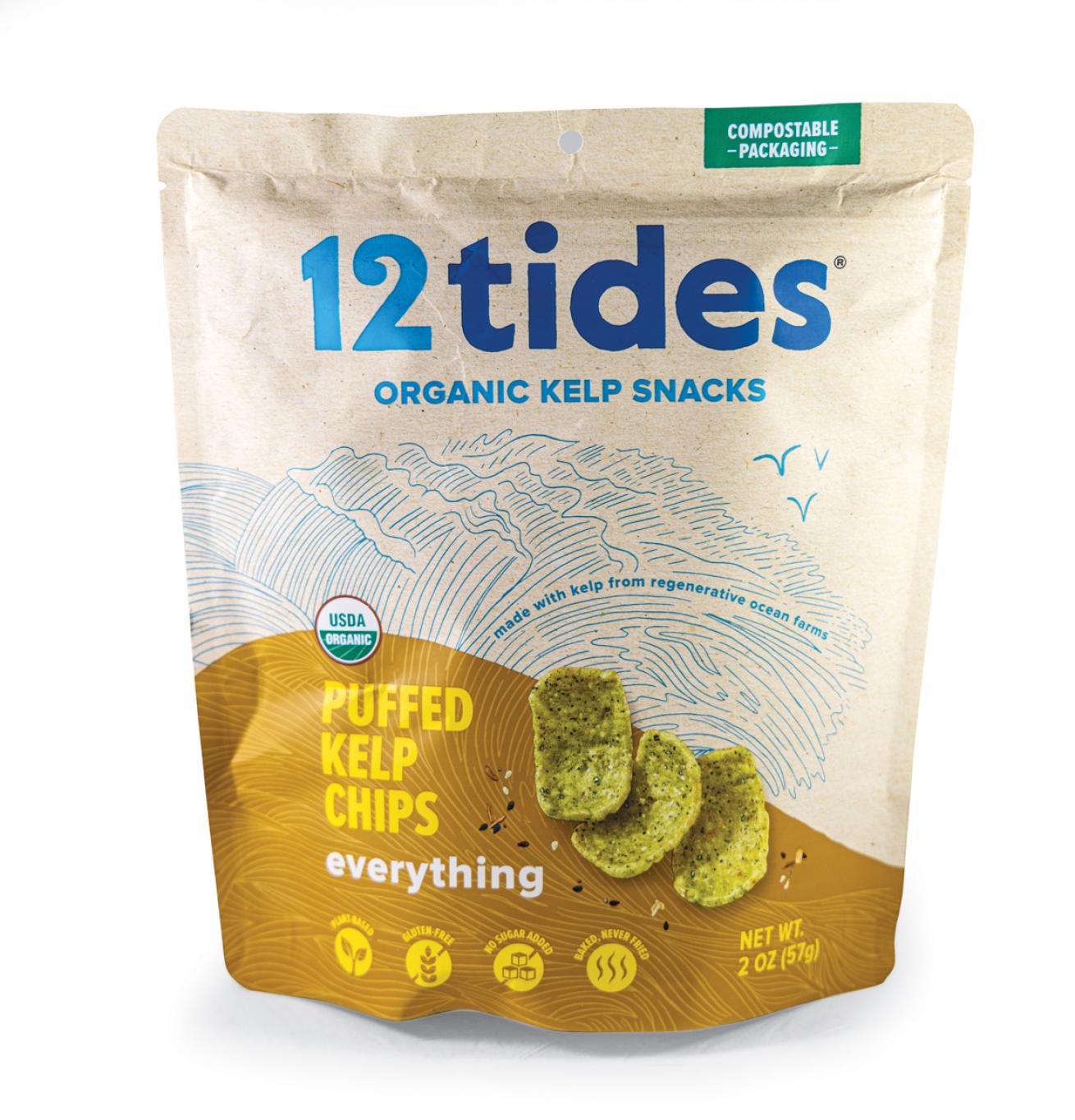 image of 12 tides organic kelp snacks