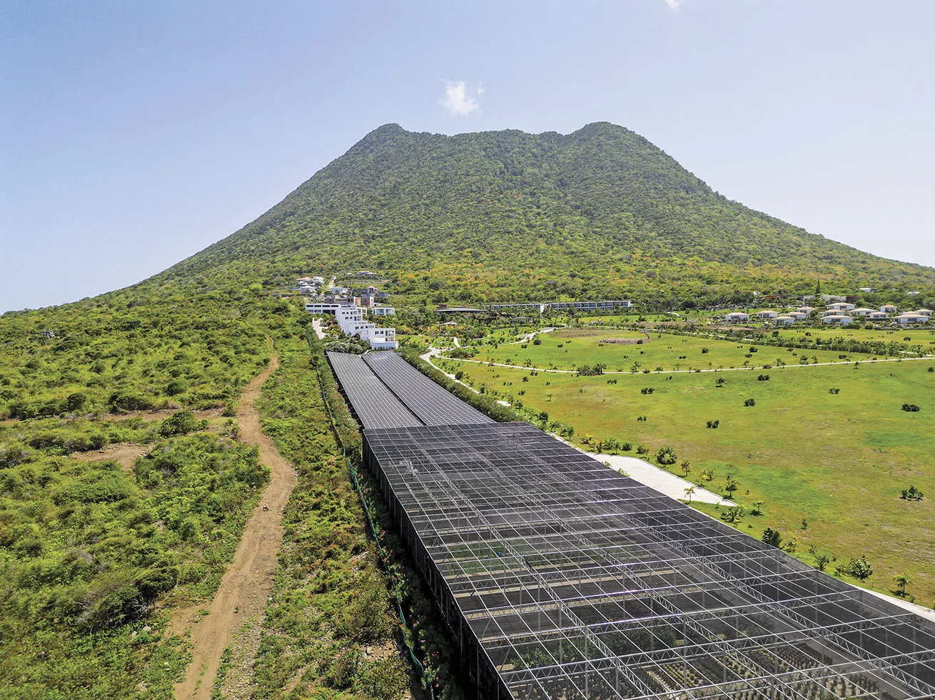 Golden Rock Resort was designed with conservation at the forefront. More than 2,000 solar panels provide the property with almost all the energy it needs to operate.