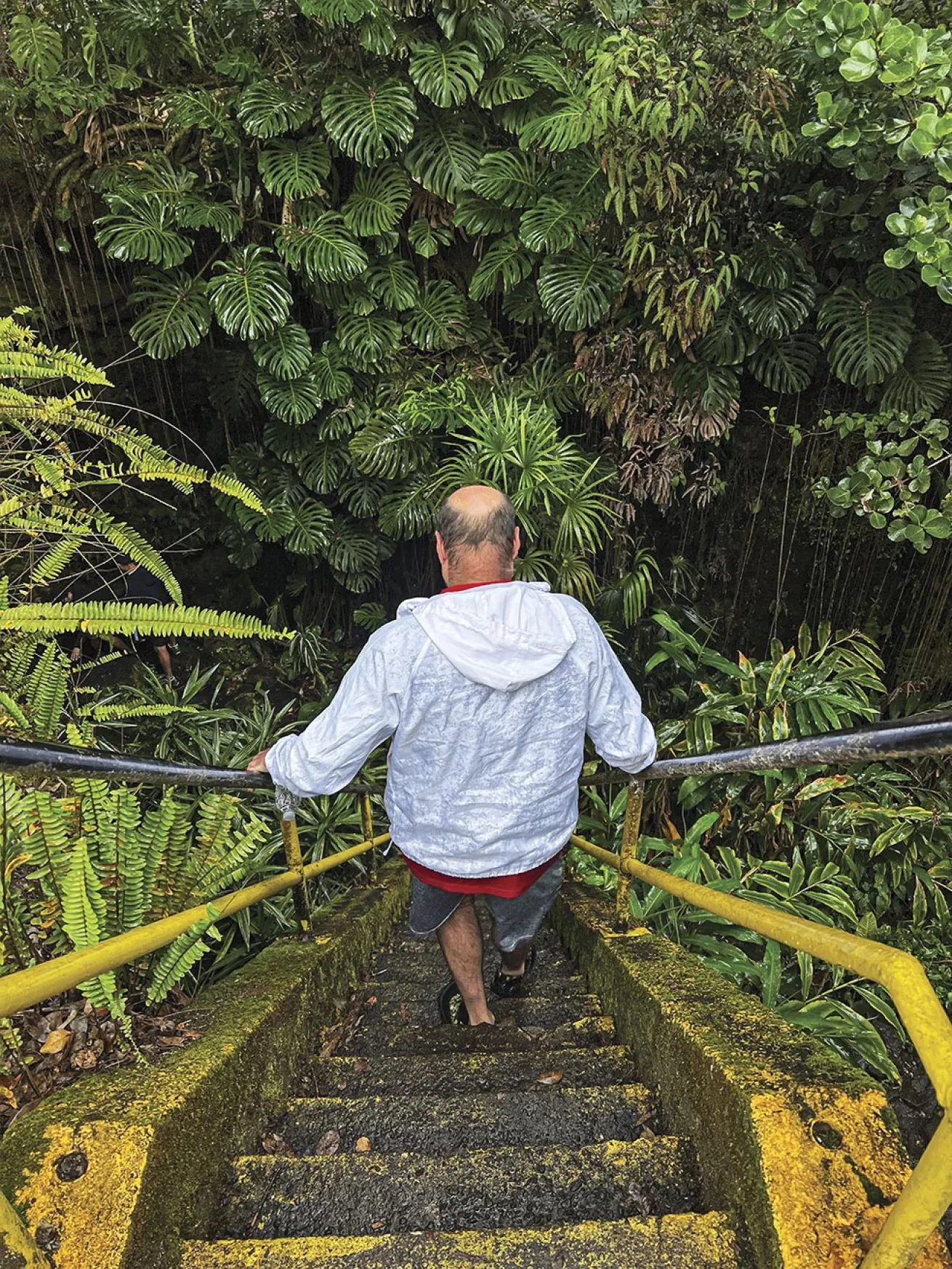 Candice’s dad descends into one of Hawaii’s many lava tubes.