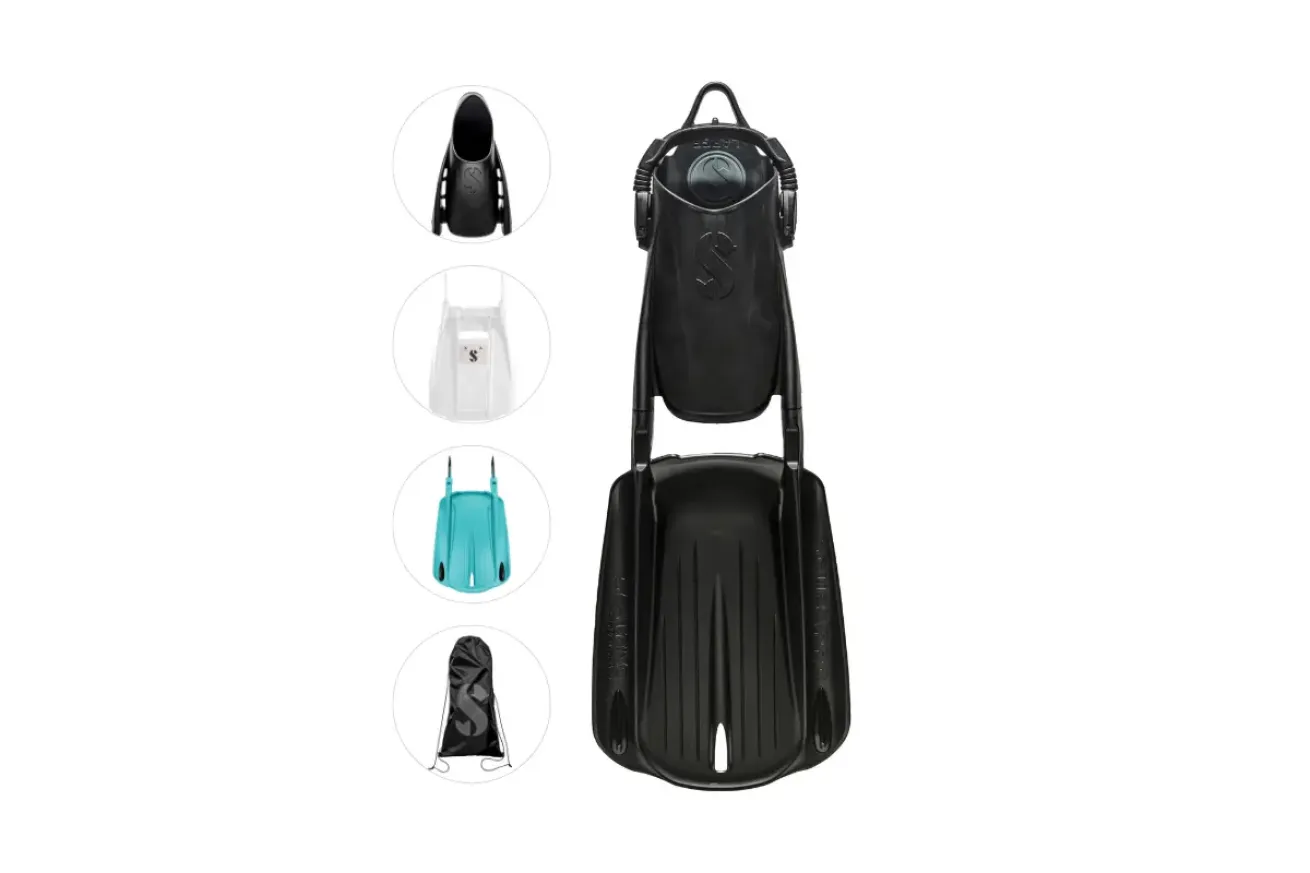 Scubapro modular fin system interchangeable blade and foot pocket scuba fins