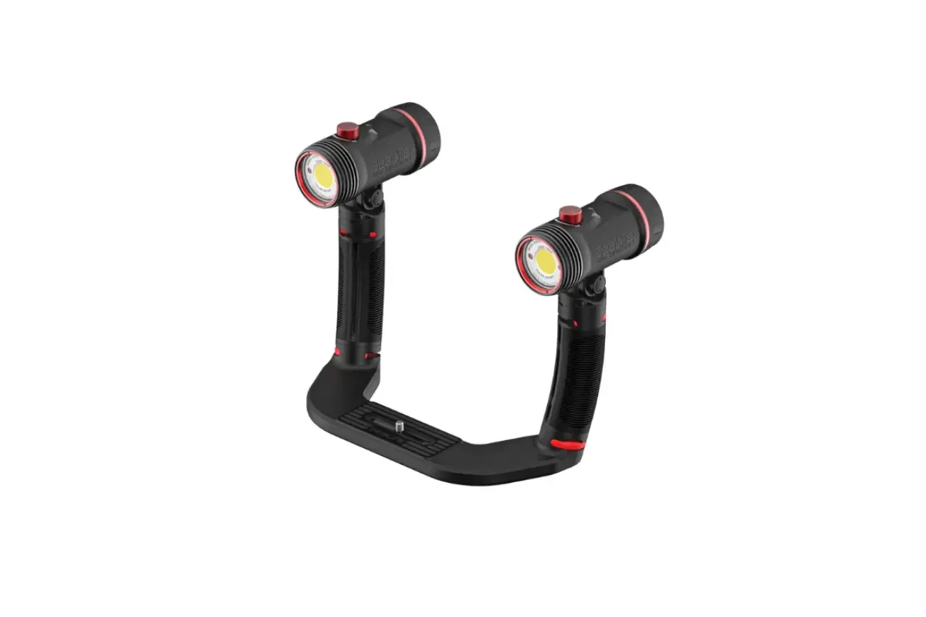 SeaLife Sea Dragon 6000 Color Boost dual light underwater set with tray and grips
