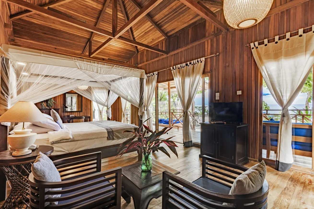 Readers were fans of Siladen Resort & Spa’s accommodations, which offer panoramic views of the ocean.