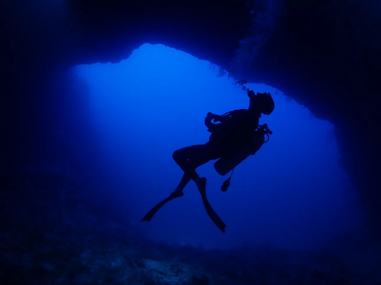Scuba Diver Blue Hole