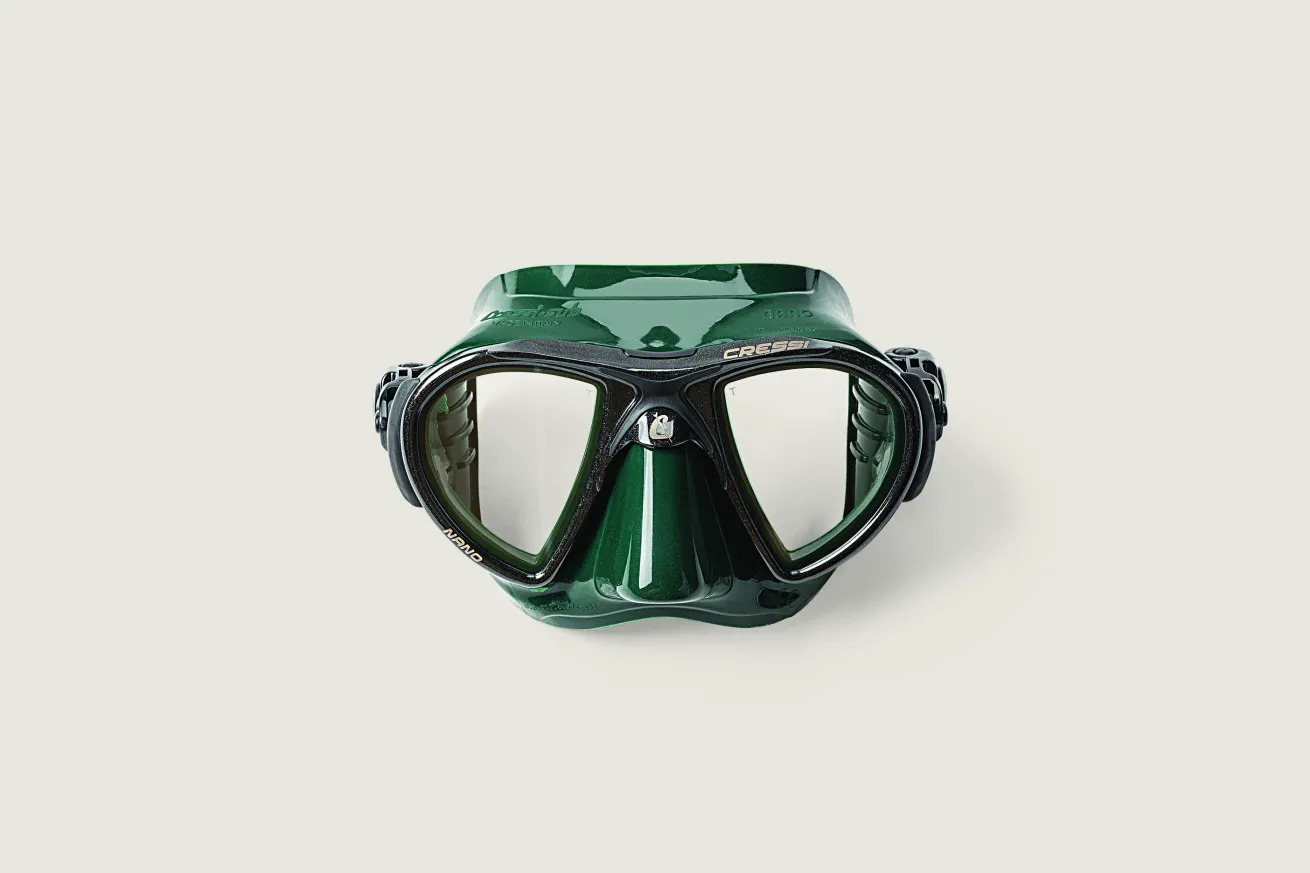 Cressi Nano green scuba diving mask
