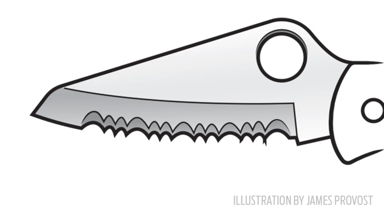 Leaf shaped scuba diving knife