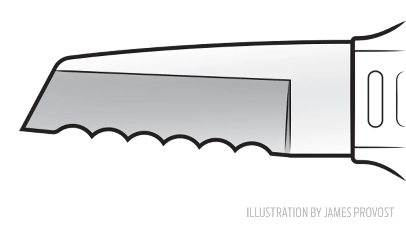 Sheepfoot scuba diving knife