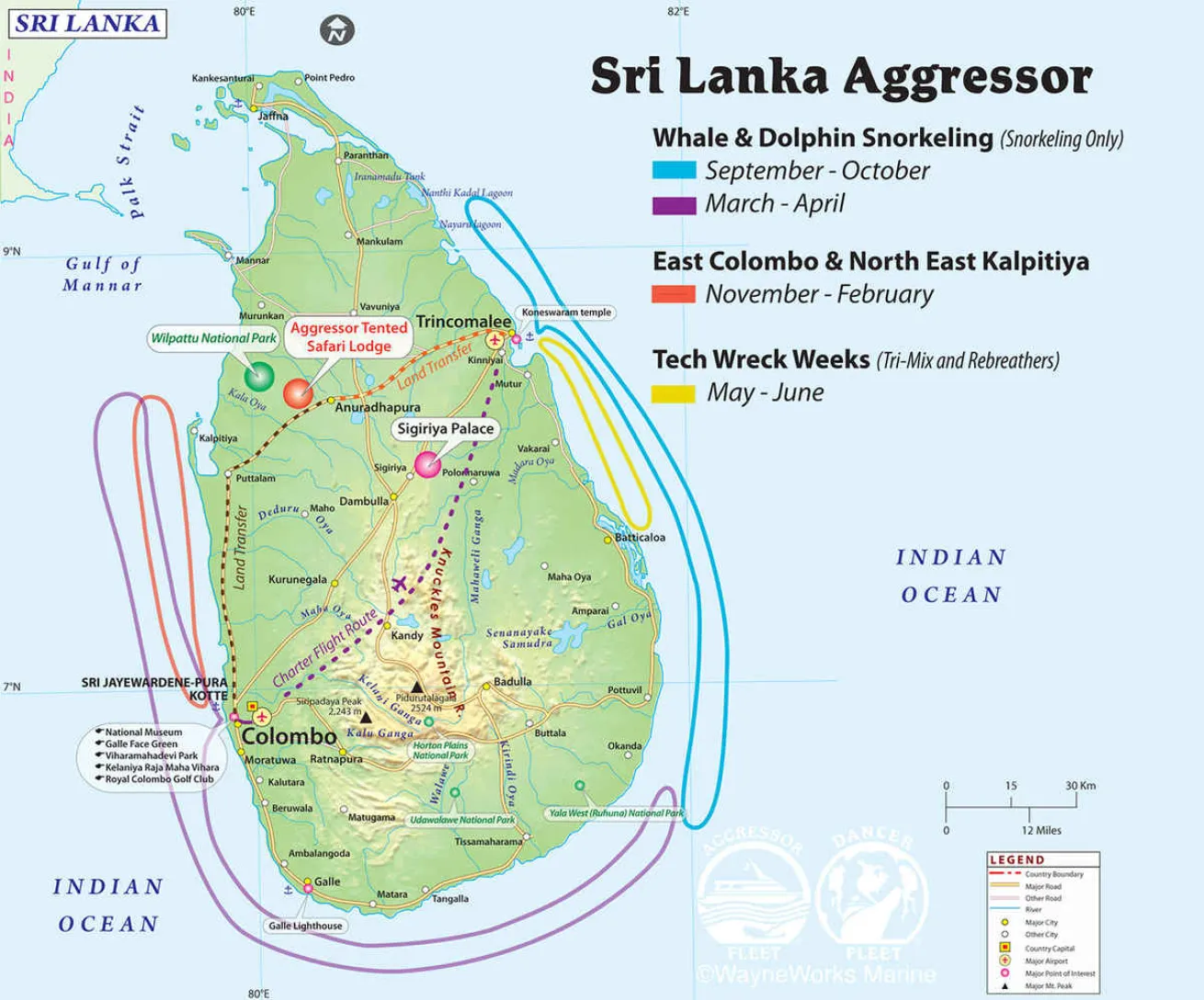 Sri Lanka Aggressor itineraries