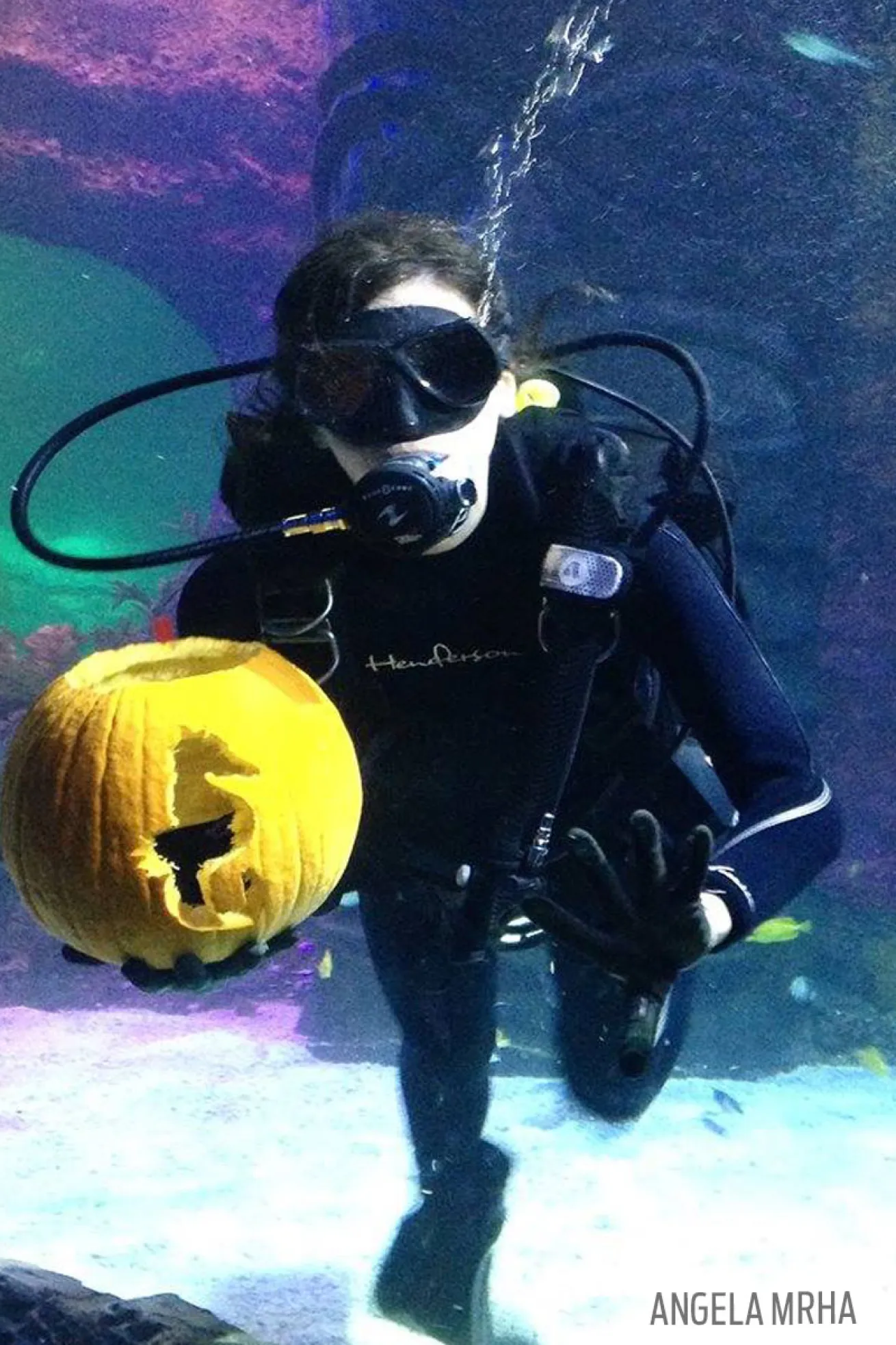 underwater pumpkin carving 