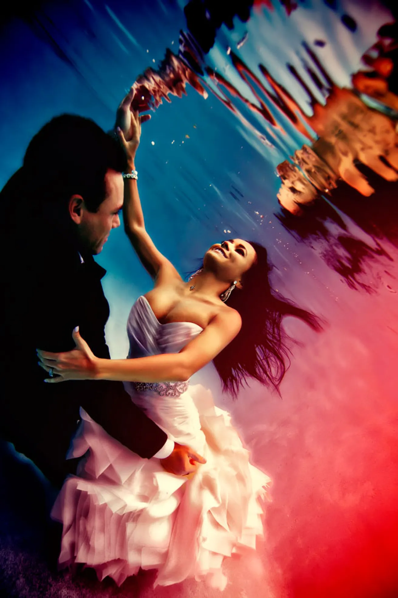 trash the dress underwater photos