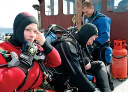 Scuba Diving training drysuit