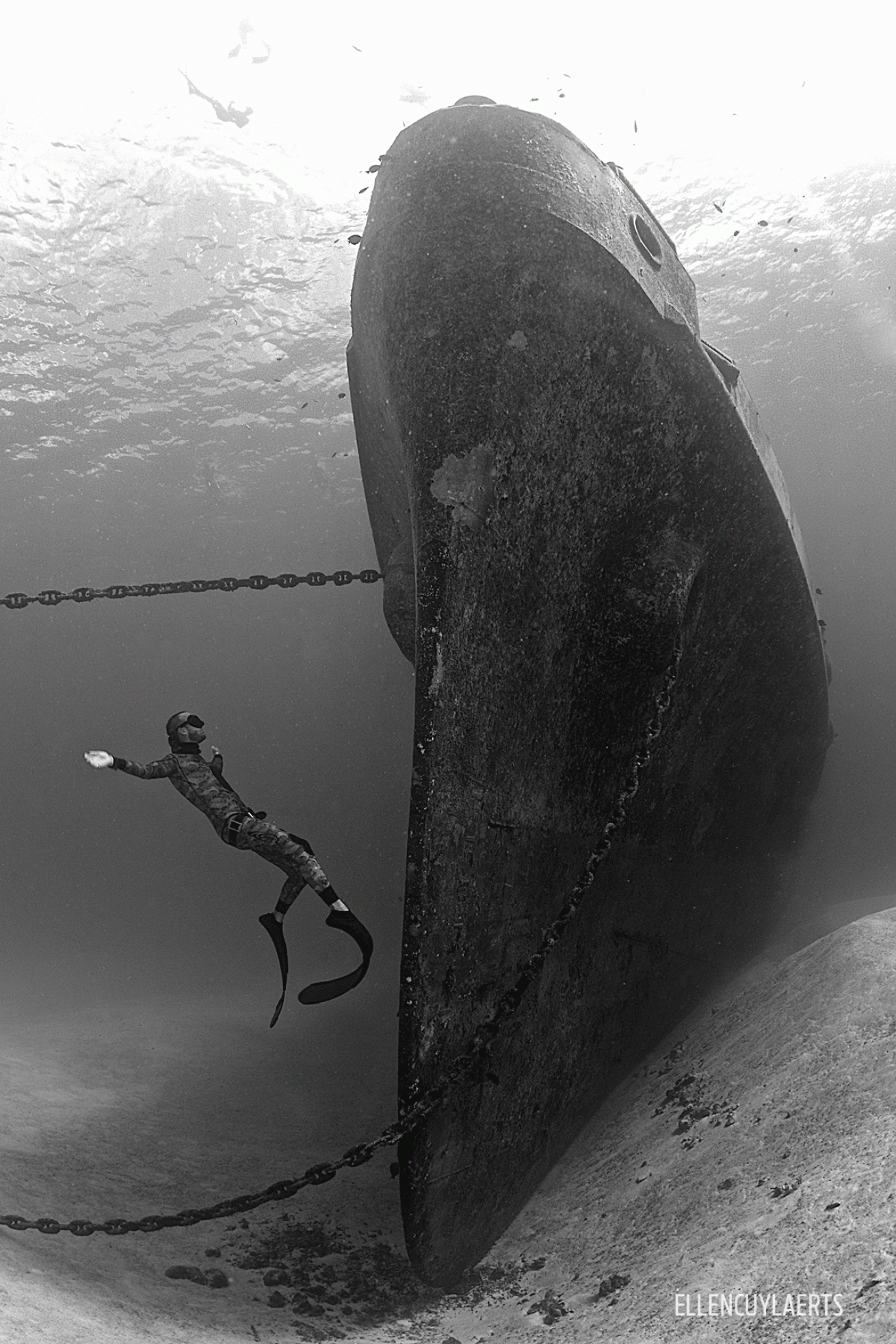 freediver Kittiwake Grand Cayman underwater photo