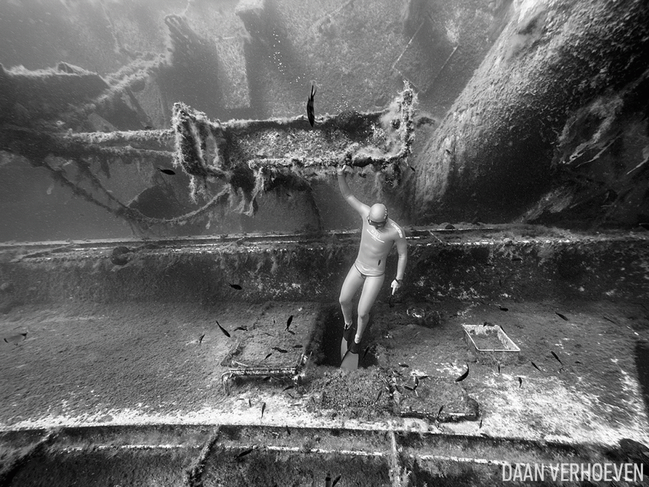freediver wreck zenobia cyprus underwater photo