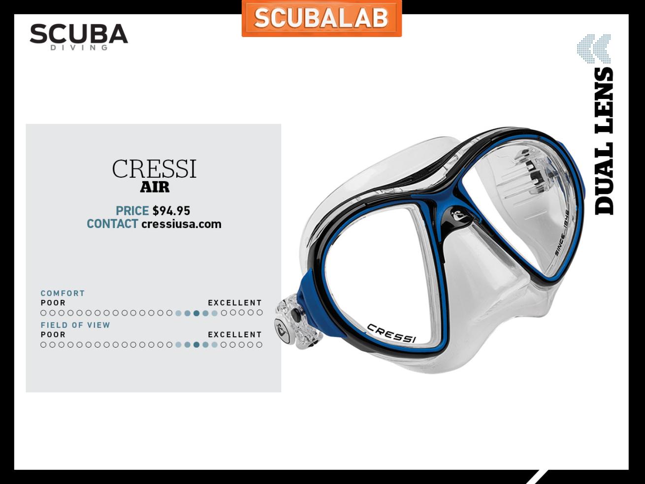 Cressi Air Scuba Diving Mask