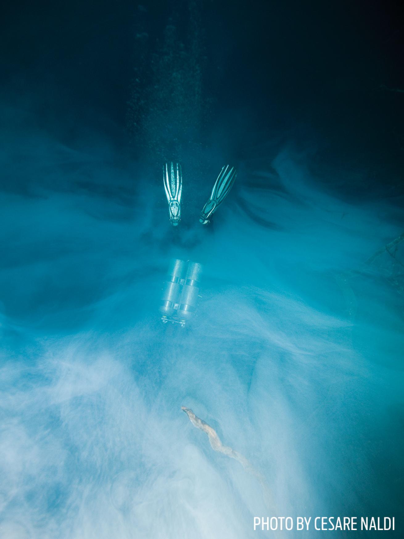 scuba diving sulfurous cloud mexico photo underwater
