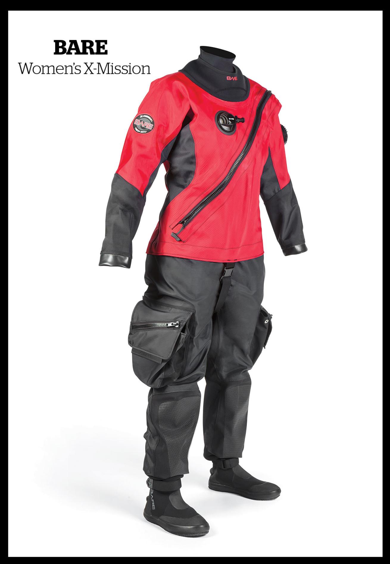 Scuba Drysuit Bare Women's X-Mission in Red