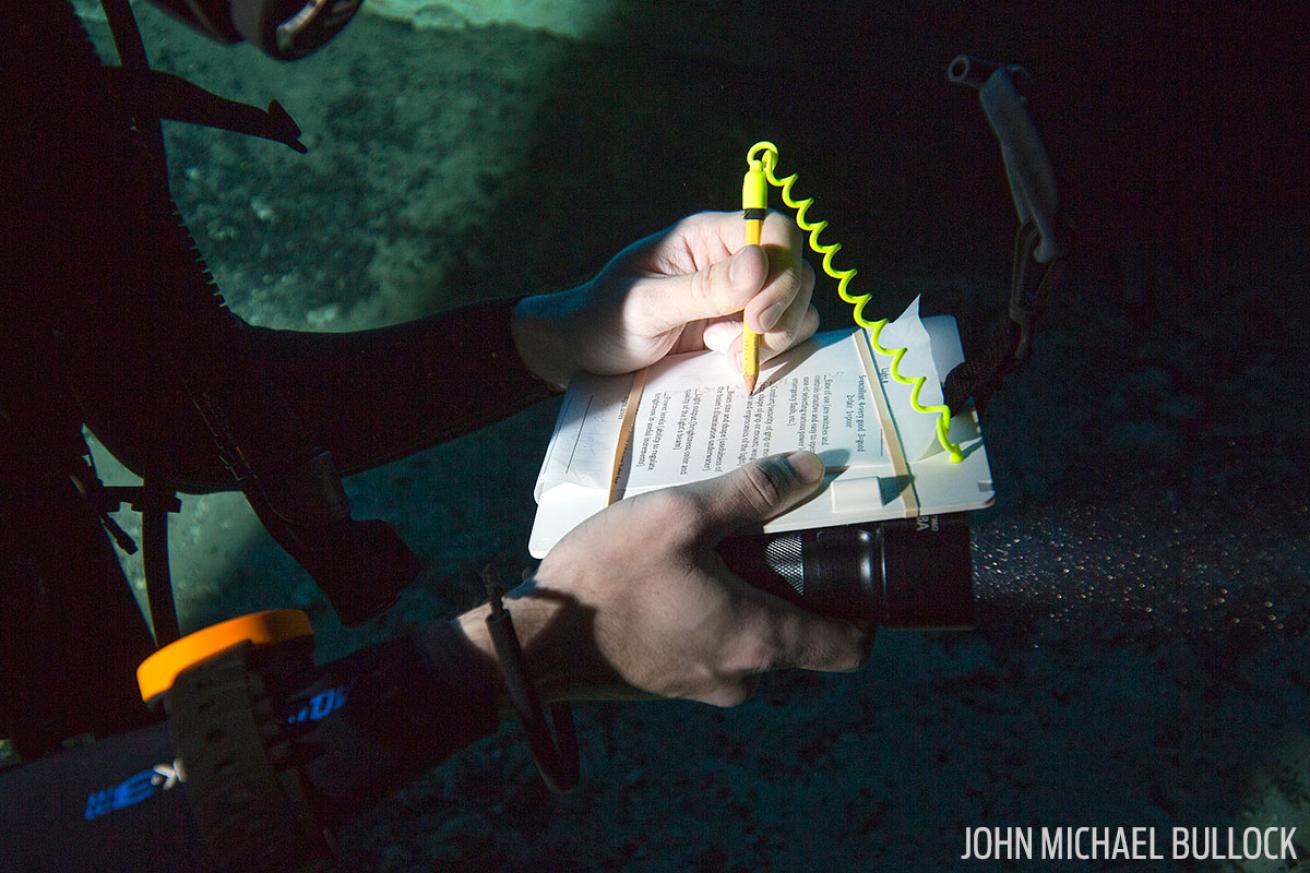 Waterproof Paper to Review Scuba Diving Gear