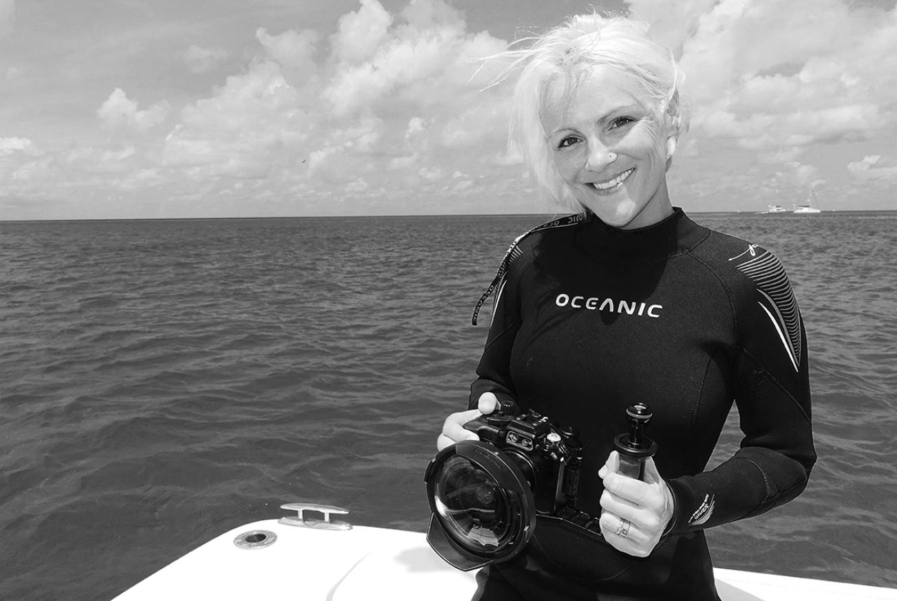 Shark Girl Jillian Morris Scuba Diving Sea Hero