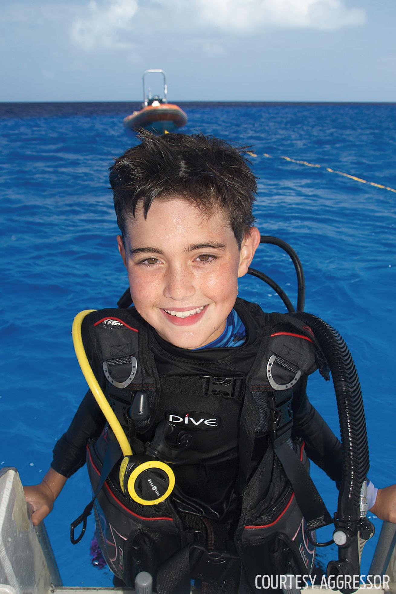 scuba diving with kids in Turks and Caicos