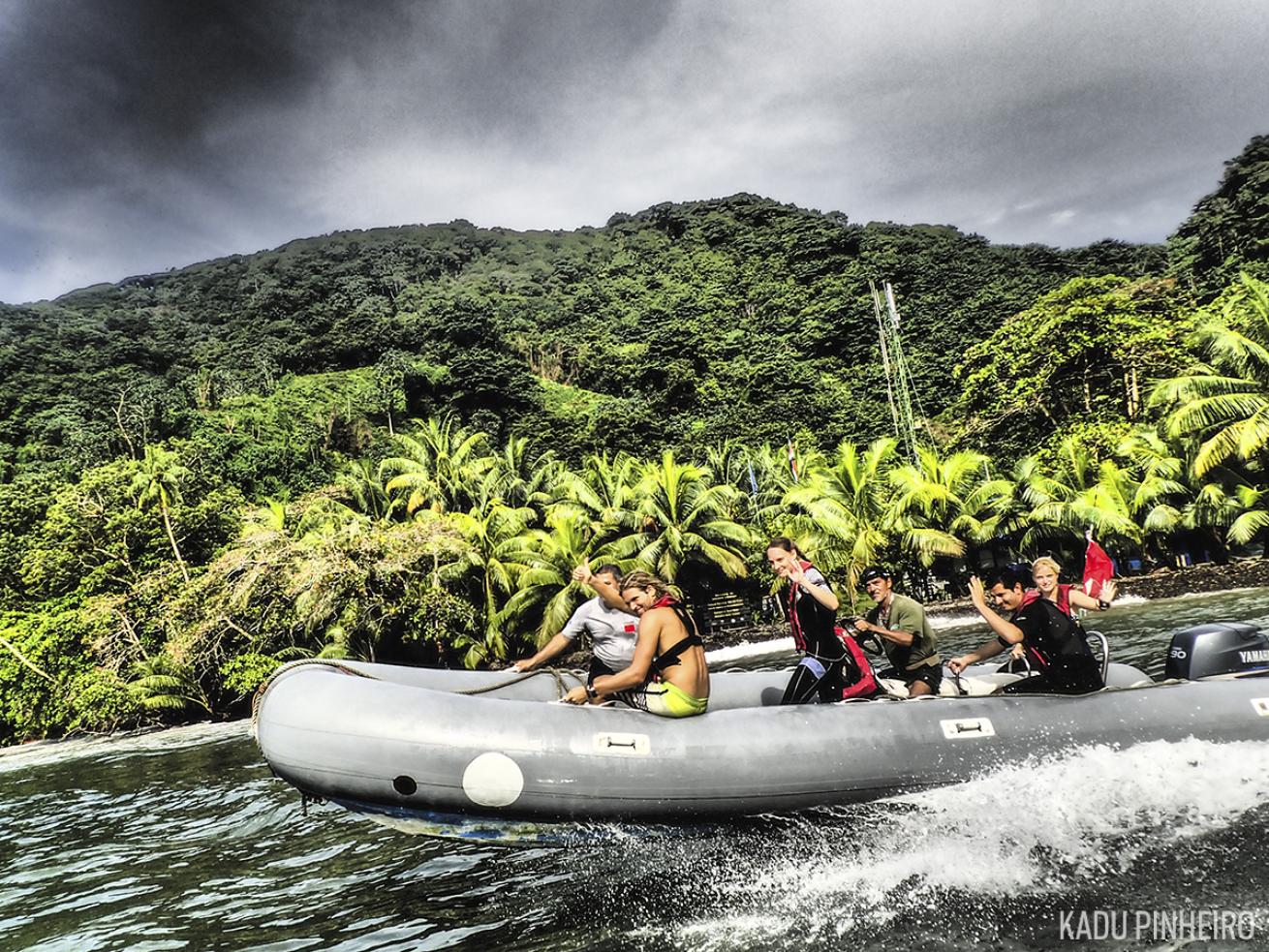 People on Boat Cocos Island Costa Rica
