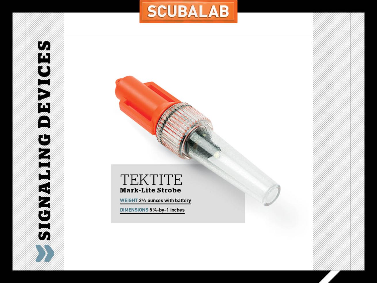 ScubaLab emergency signaling gear Tektite Mark-Lite strobe flash