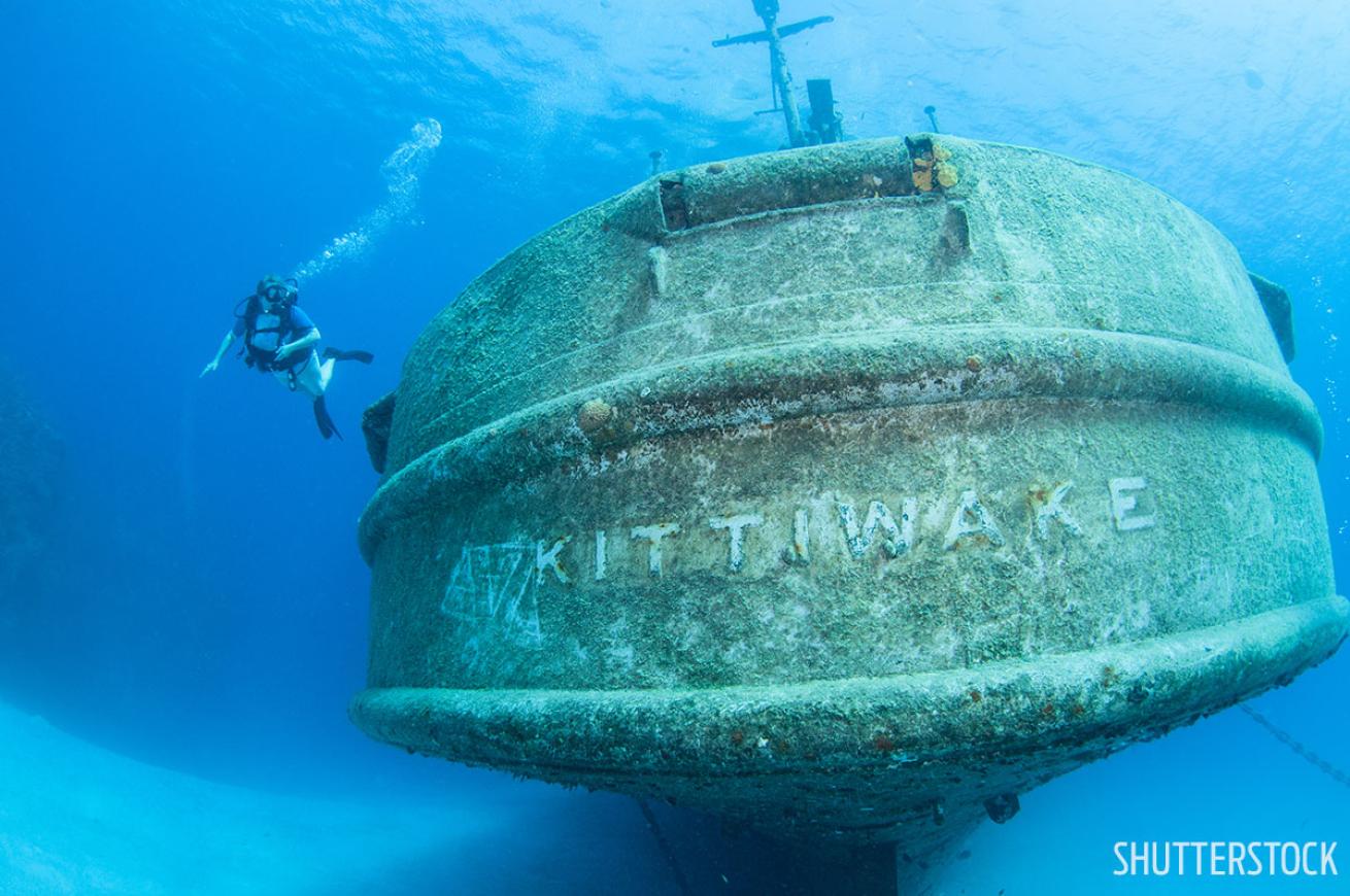 Kittiwake wreck dive Grand Cayman scuba diving