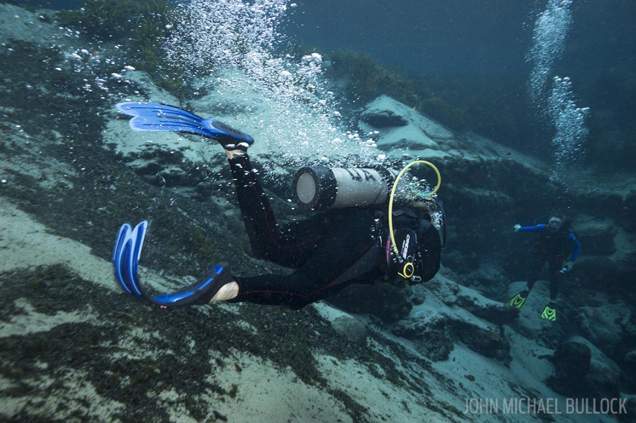 ScubaLab scuba fin review test underwater photo