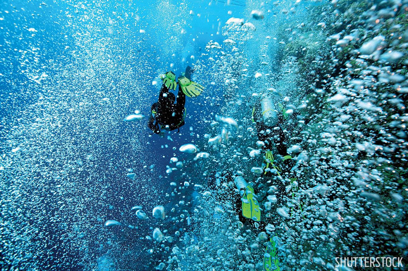 negative entry scuba diving