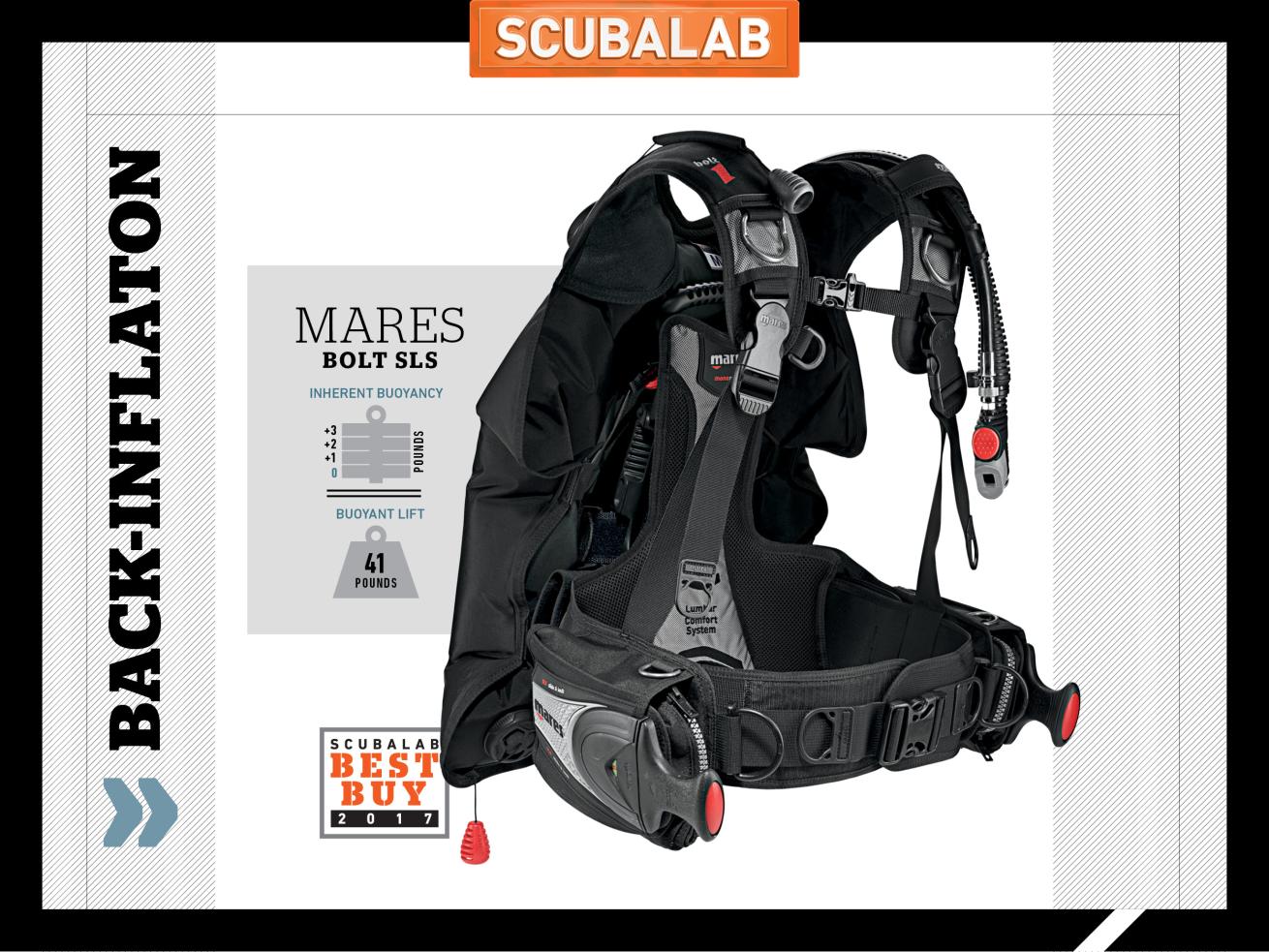 Mares Bolt SLS back-inflate BC ScubaLab gear review.