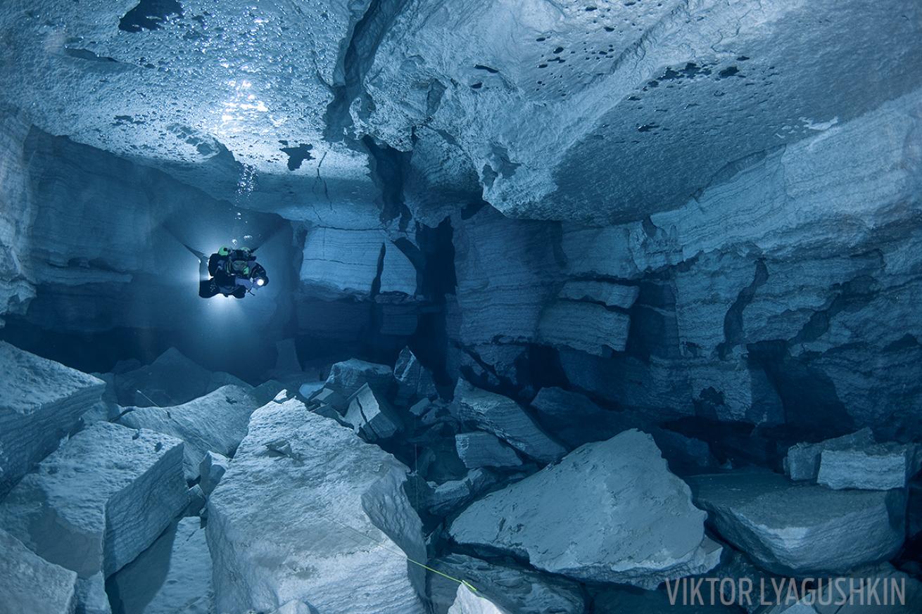 Orda Cave, Russia cave diving underwater photography