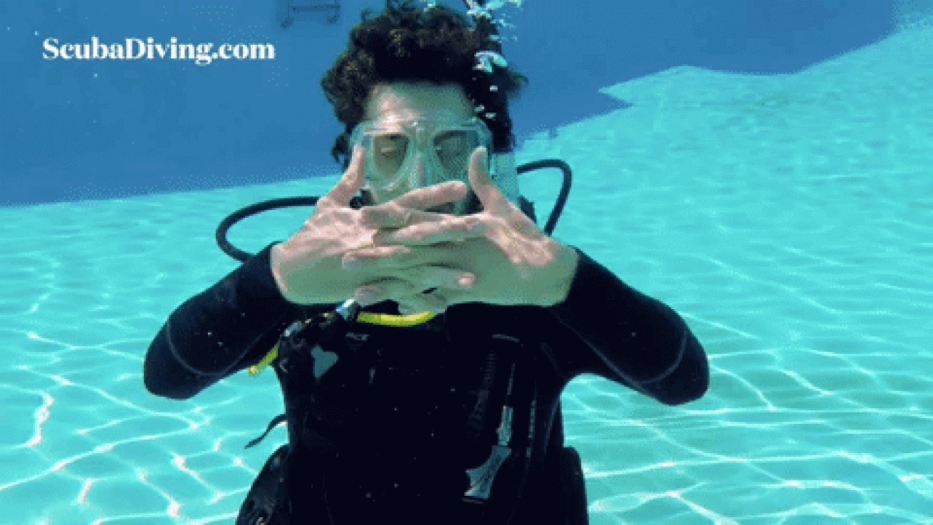 Scuba diving hand signals wreck engine